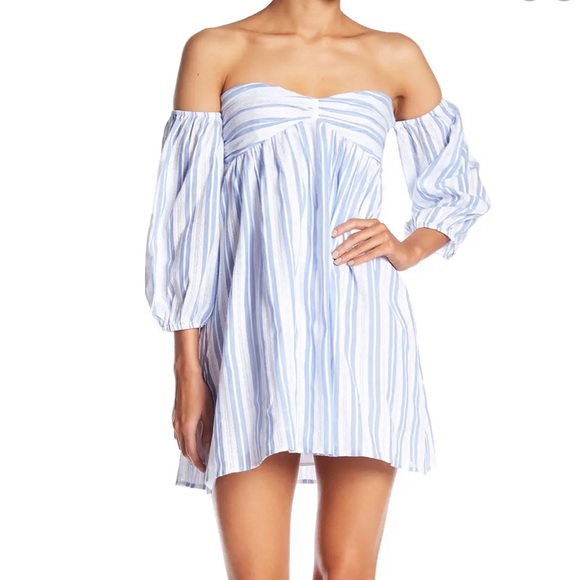 Romeo and Juliet OTS Striped Lace Sweetheart Dress - Picture 1 of 4